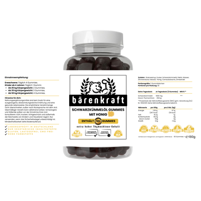 Bärenkraft Schwarzkümmelöl Gummibärchen
